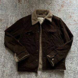 Aeropostale Men's Dark Brown Corduroy Jacket